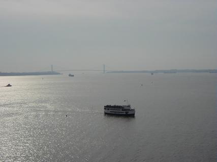 Upper New York Bay, and Verazzano Narrows Bridge to Staten Island<br>Location: <a href="https://www.google.com/maps/search/?api=1&query=40.68929,-74.04456" target="_new">Statue of Liberty</a>
